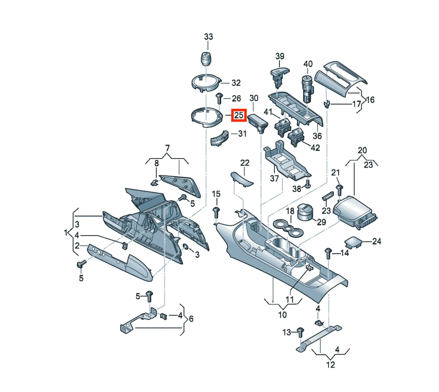 Cadre Levier de Vitesses pour Audi R8 (2006-2015) - Revvo