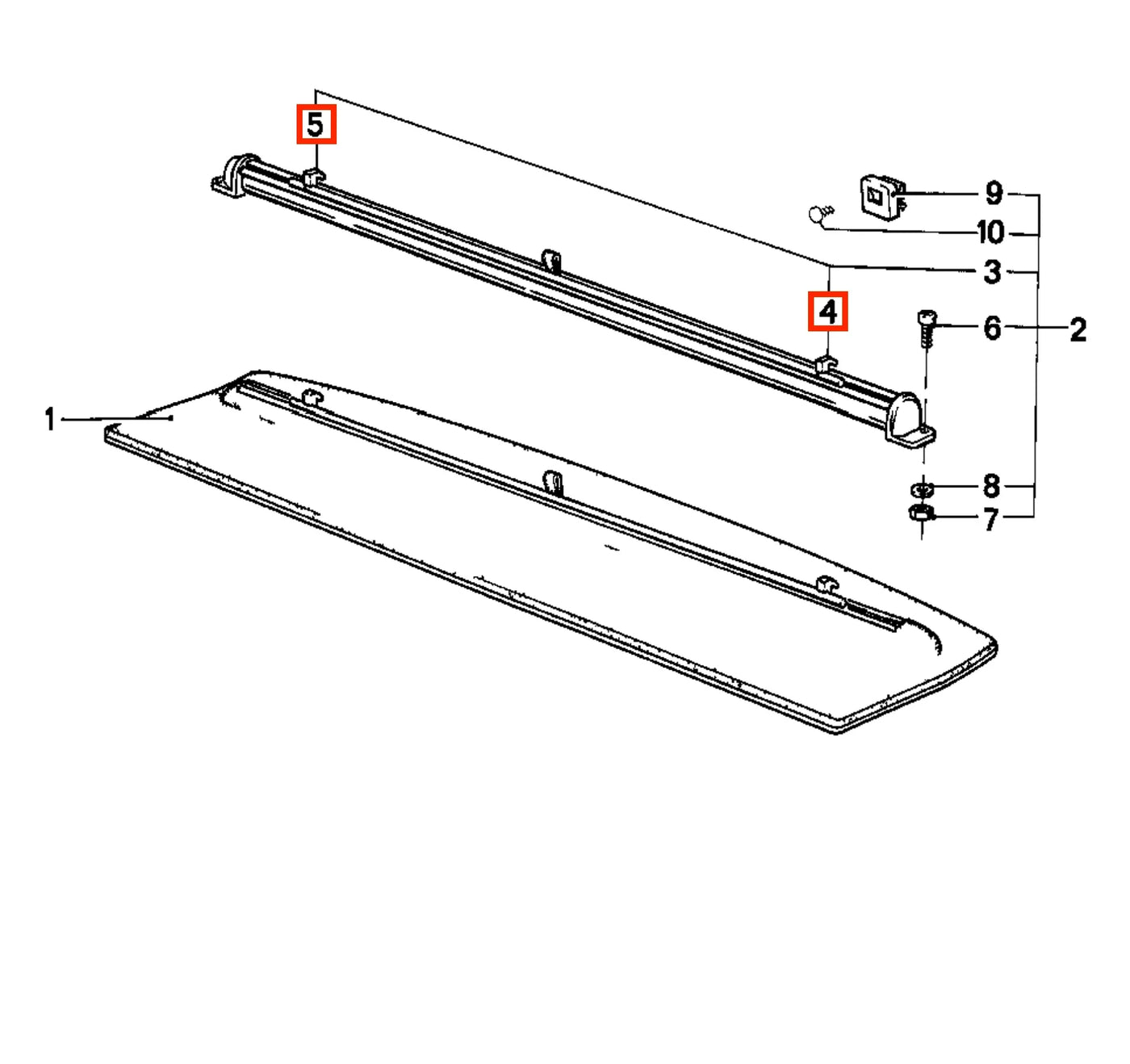 Crochets Pare-Soleil Arrière pour BMW E30, E28 et E23 - Revvo