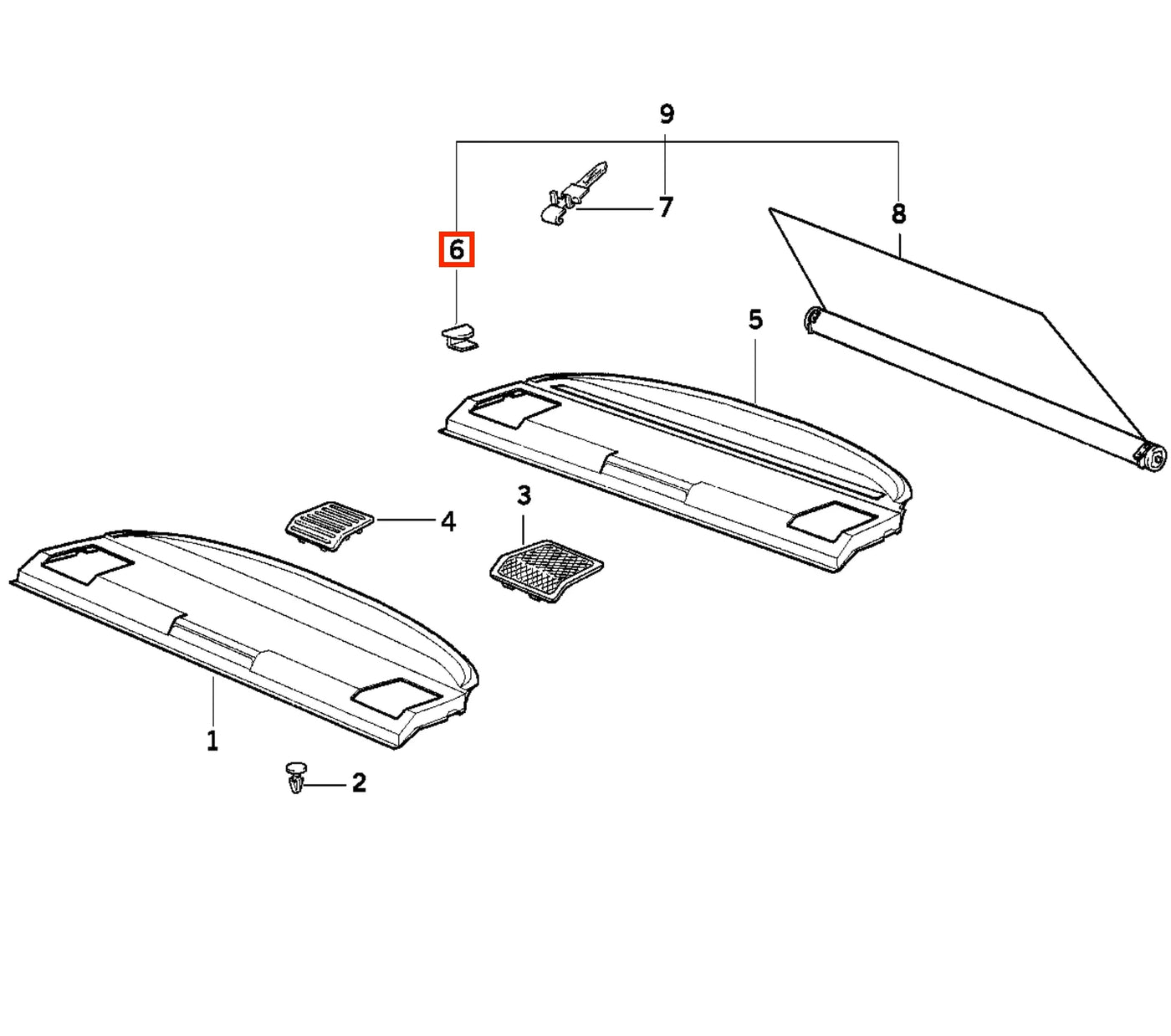 Cache Finition Store Pare-Soleil Arrière pour BMW E34 et E36 - Revvo