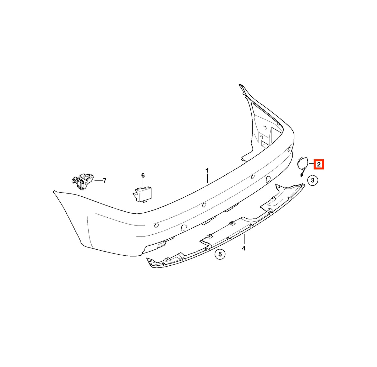 Cache Crochet de Remorquage Arrière pour BMW M3 E46 (2001-2006) - Revvo