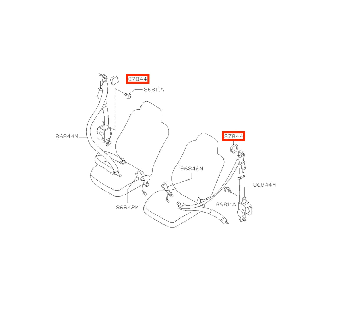 Cache Écrou Ceinture de Sécurité pour Nissan Silvia / 200SX S14 et S15 (lot de 2) - Revvo