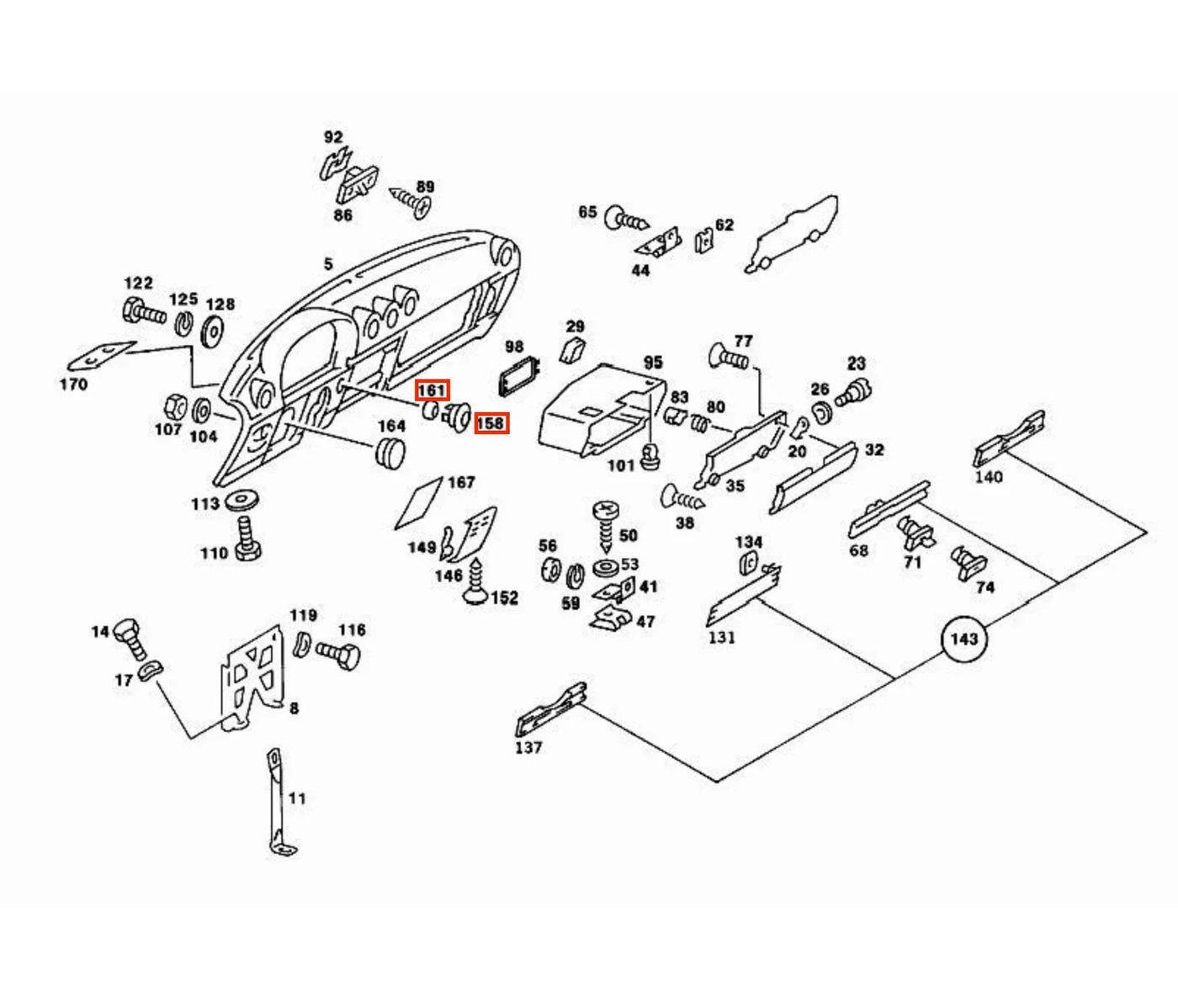 Anneau Serrure de Contact pour Mercedes R107 / W116 / W123 - Revvo