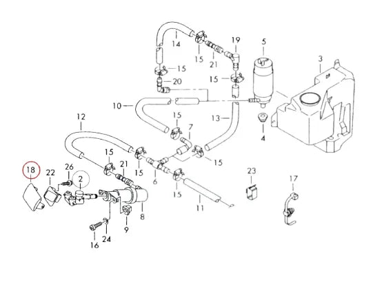 Couvercle Cache Lave-phares - Audi A3 8L - Revvo
