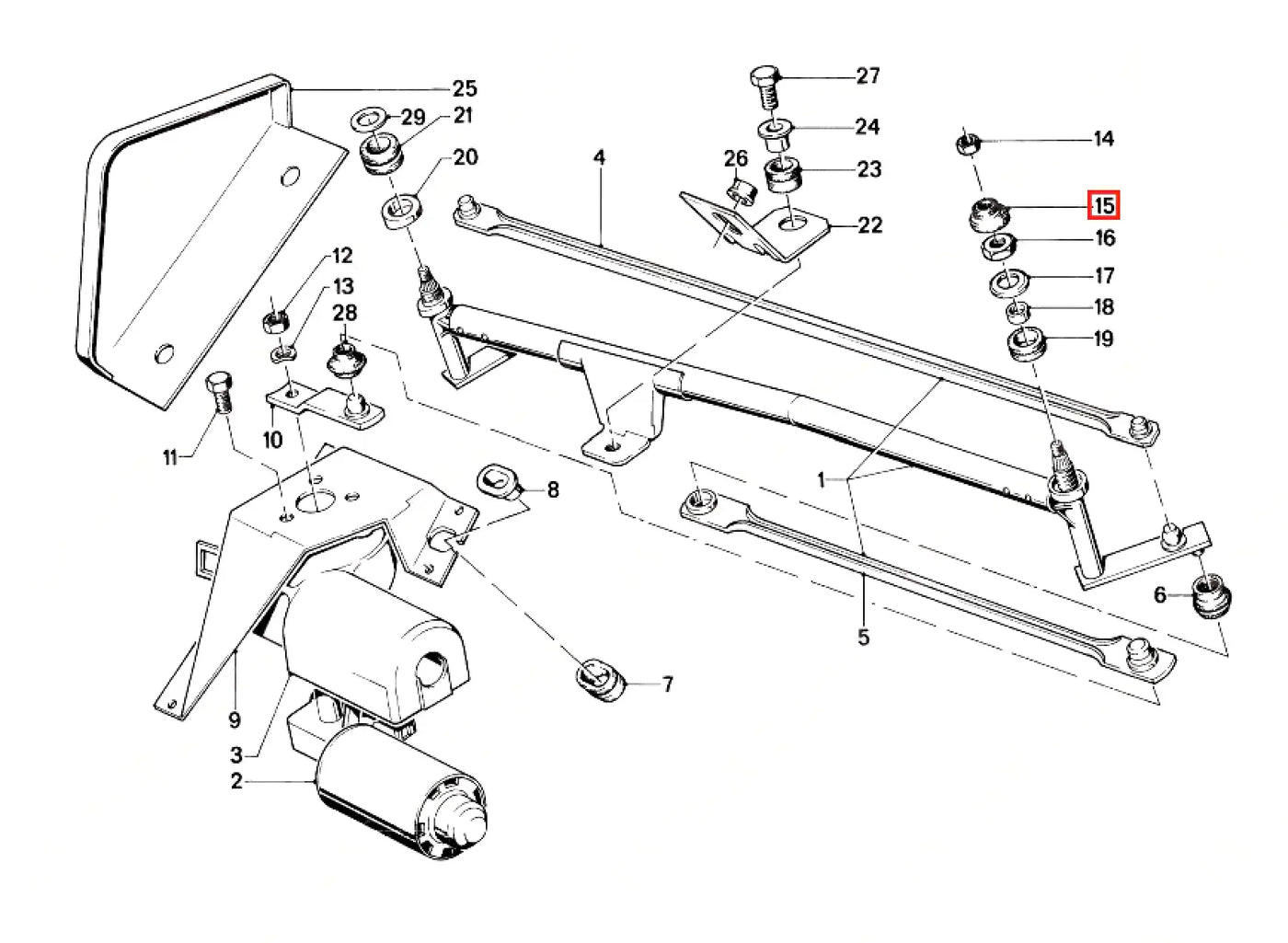Cache Bras Essuie-Glace - BMW E28 E30 - Revvo