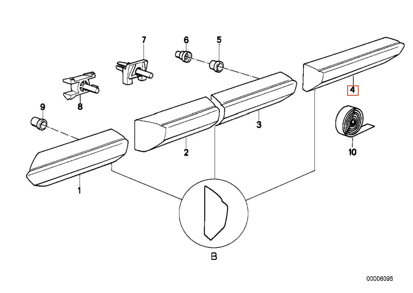 Baguette Latérale Arrière Noire pour BMW E30 Coupé (1982-1994) - Revvo