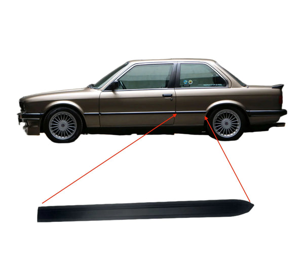 Baguette Latérale Arrière Noire pour BMW E30 Coupé (1982-1994)