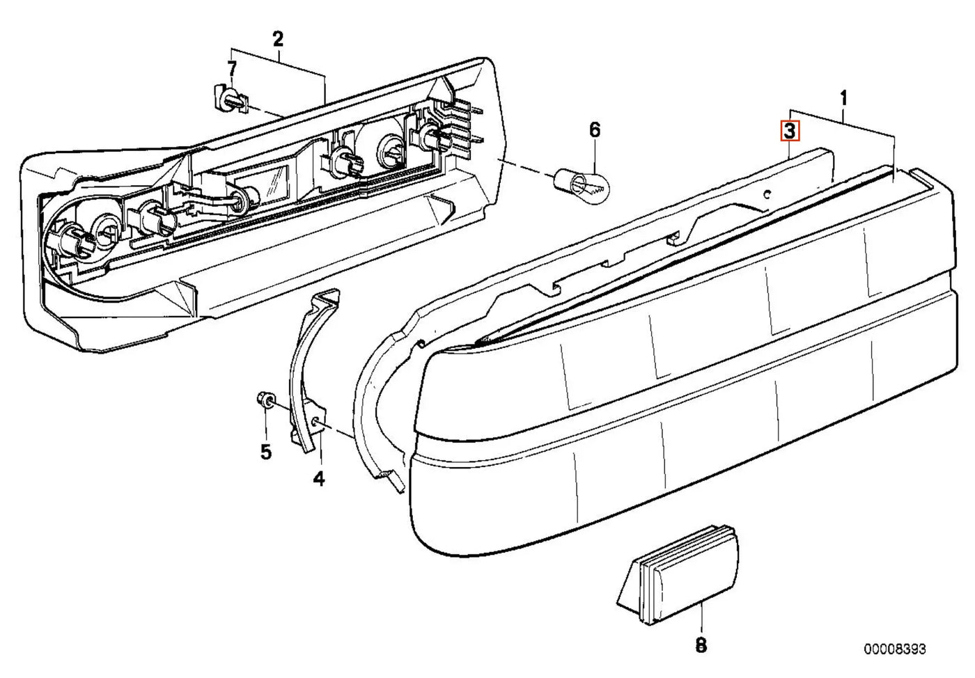 Joint de Feu Arrière pour BMW E30 phase 1 (1982-1987) - Revvo