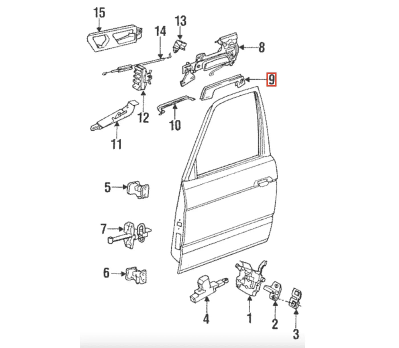Cache Poignée Porte Avant Extérieur - BMW E36 E34 E32 - Revvo