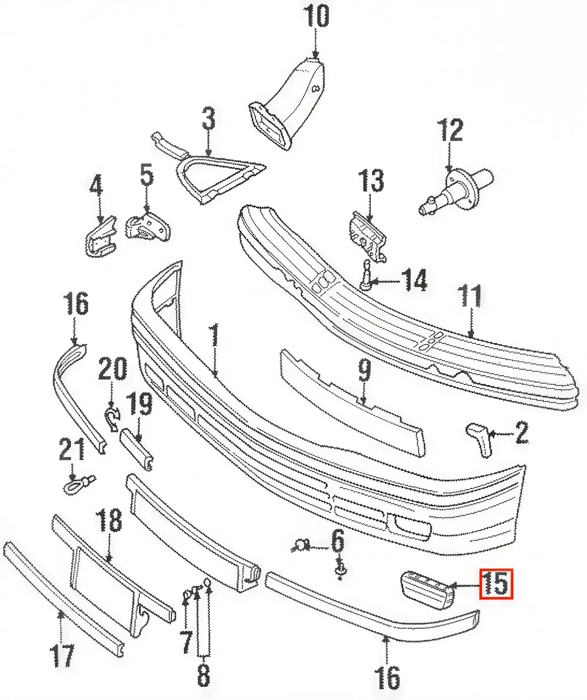 Cache Anti-Brouillard Avant - BMW M3 E36 - Revvo