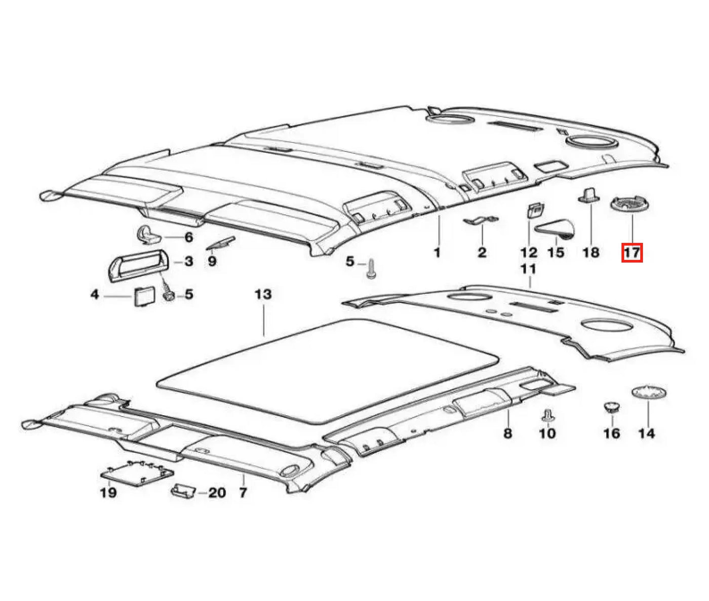 Grille Haut-Parleur Arrière - BMW E36 et Z3 - Revvo