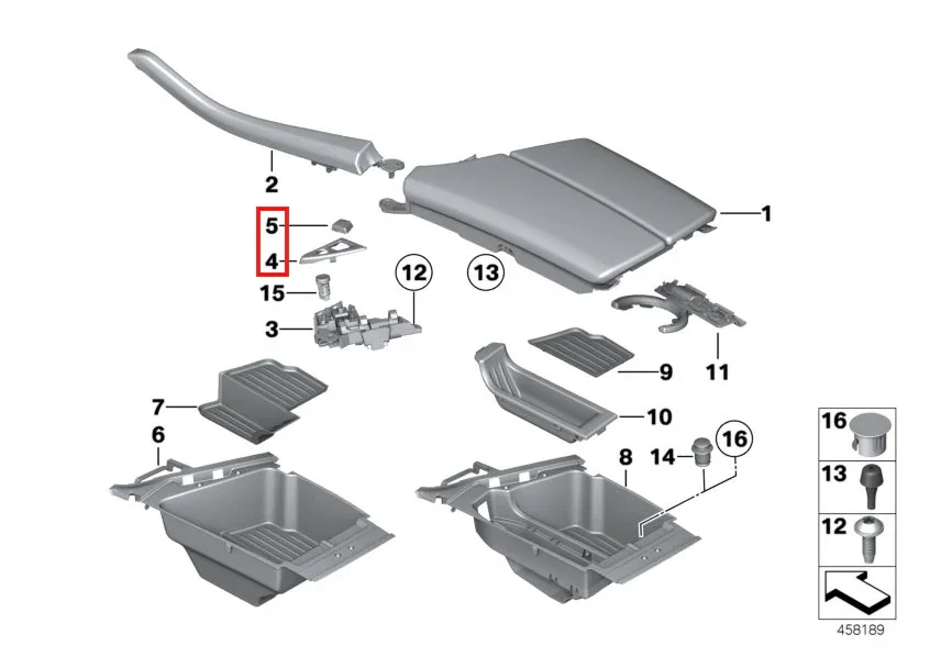 Cache de Fermeture de Console Centrale pour BMW F10 et F11 - Revvo