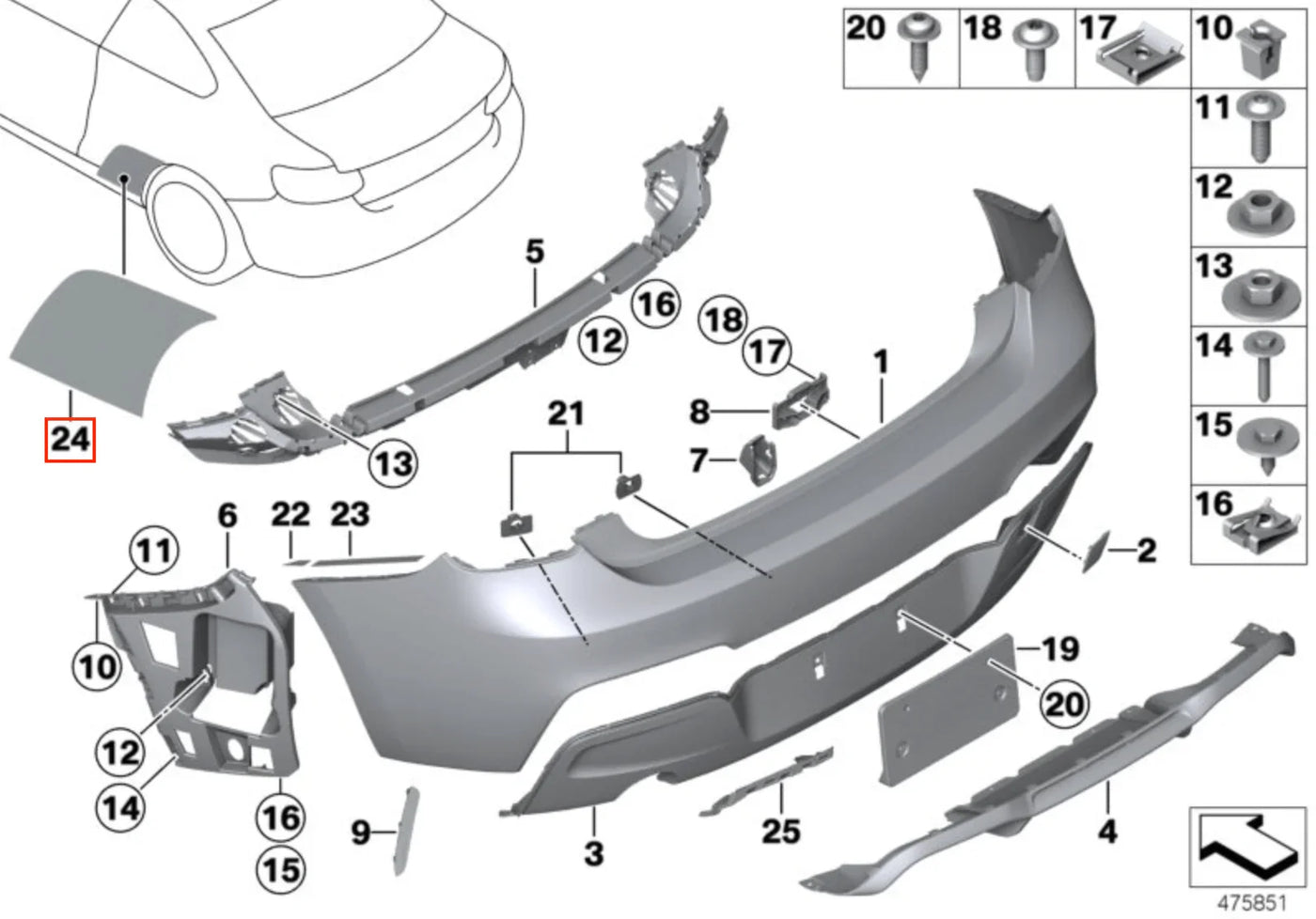 Film de Protection PPF pour Ailes Arrière de BMW M2 / M2 CS F87 (2015-2021) - Revvo