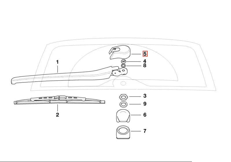 Cache Bras Essuie-Glace Arrière - BMW Série 3 E46 Touring - Revvo