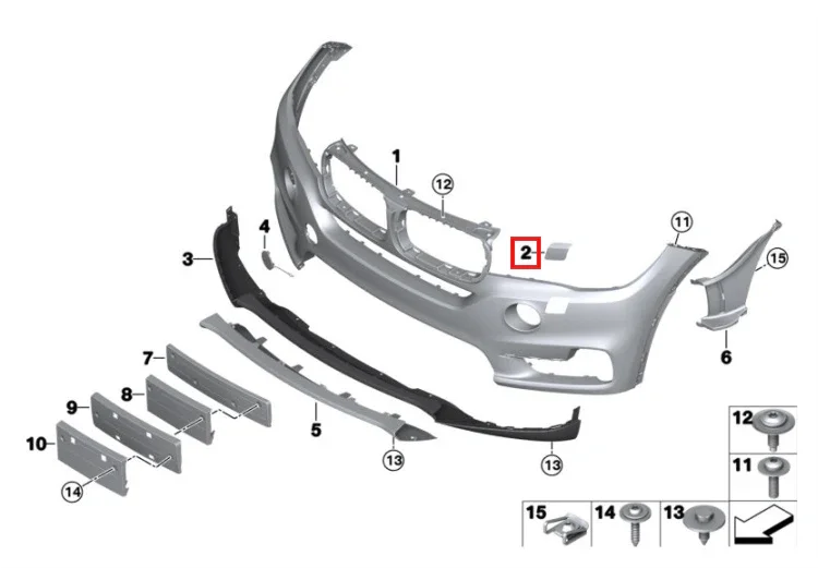 Cache Lave-Phare pour BMW X5 F15 standard (2013-2018) - Revvo
