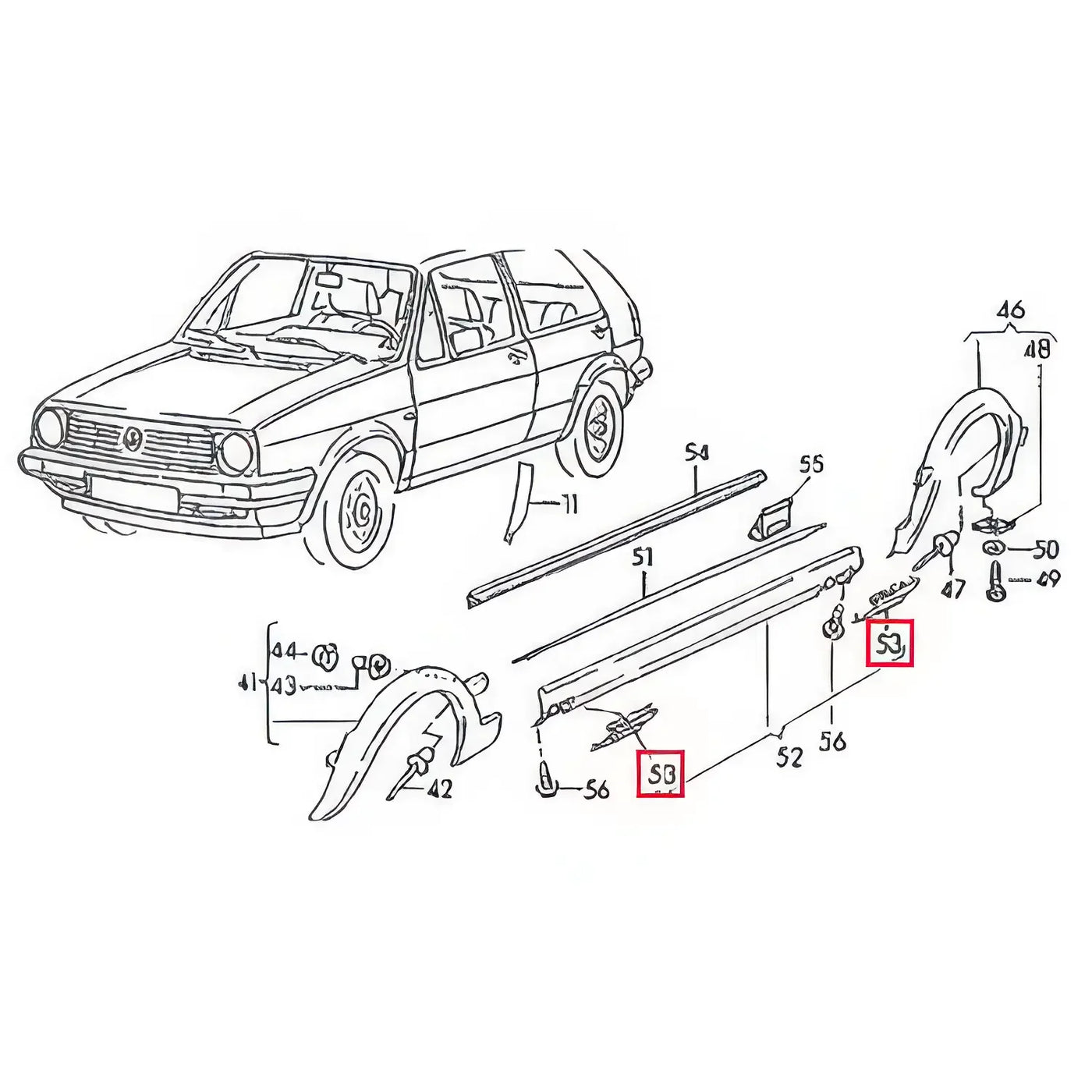 Cache Point Levage Cric Golf 2 GTi - Revvo