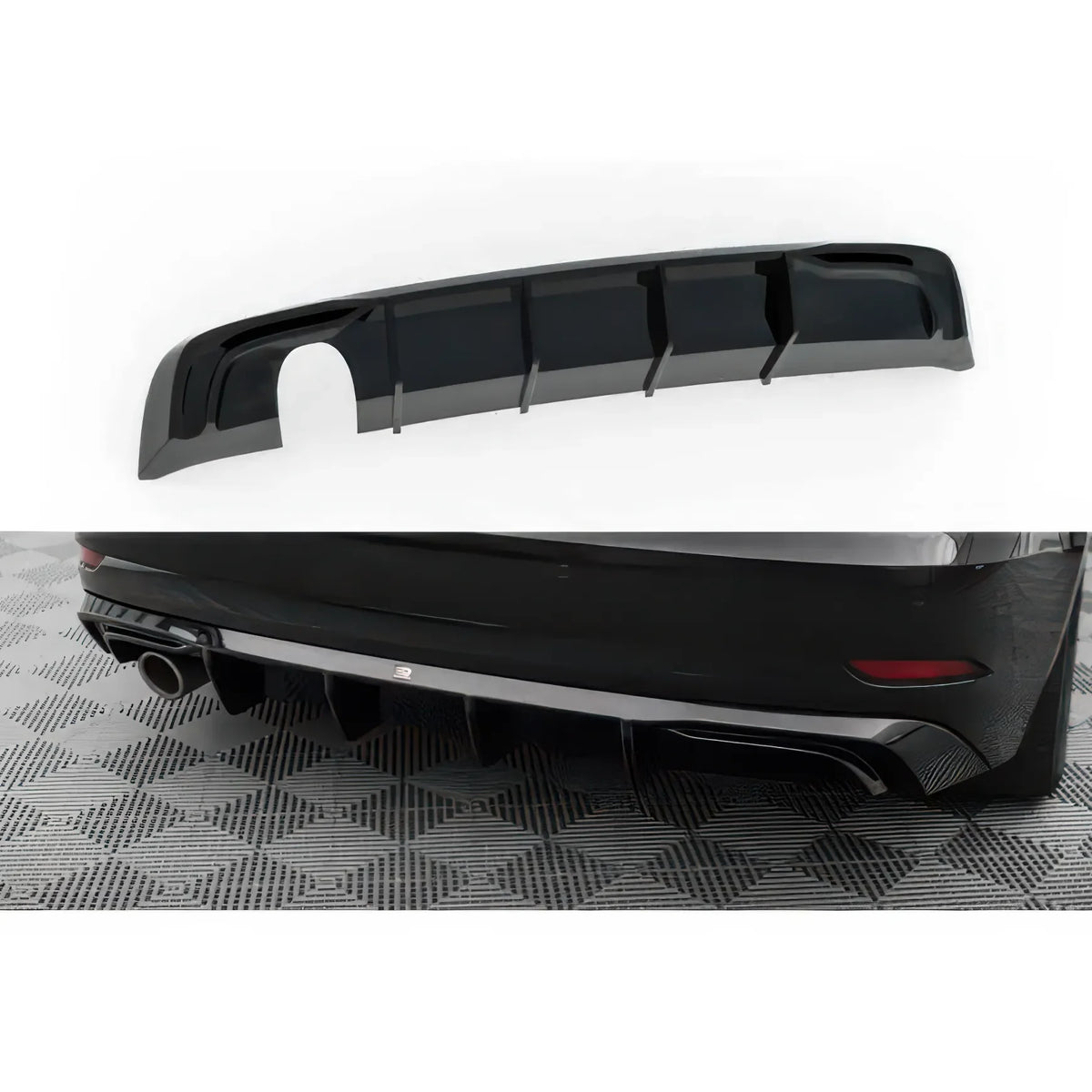 Diffuseur Arrière Audi A3 Sportback 8V Phase 2 Standard 2016-2020 (1 sortie d'échappement) - Revvo
