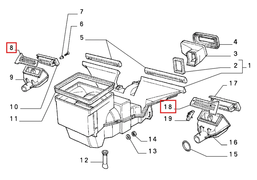 Grille Entrée Air Pare-brise pour Fiat Panda 4x4 - Revvo