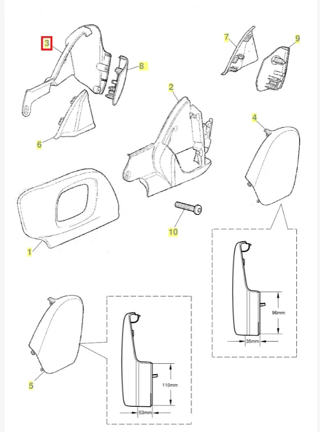 Garniture Latérale de Siège Avant pour Jaguar Type S (1999-2008) - Revvo