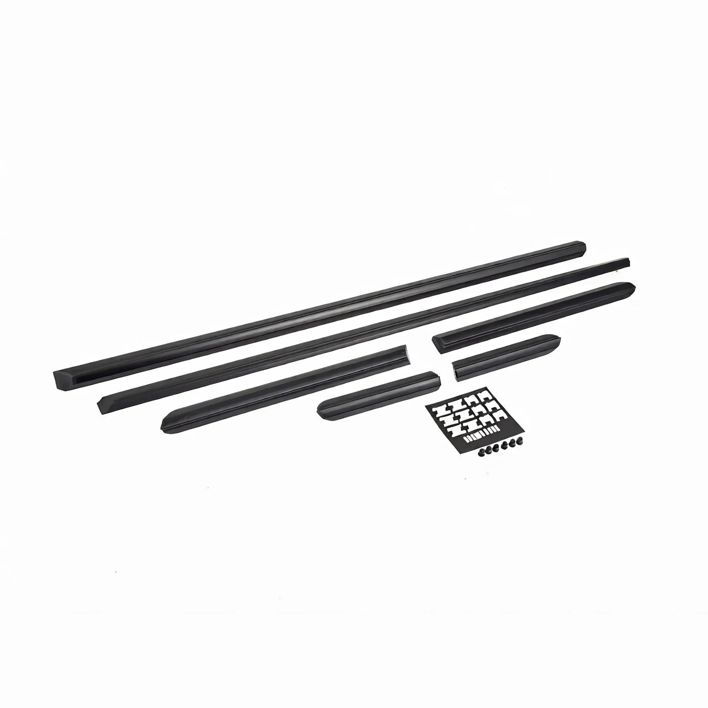 Baguettes BMW E30 Coupé Phase 2 - Kit Complet 6 Pièces Portes et Ailes (Noir) - Revvo
