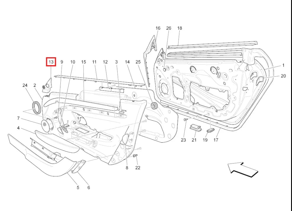 Grille de Haut-Parleur pour Maserati GranTurismo 1 (2007-2019) - Revvo