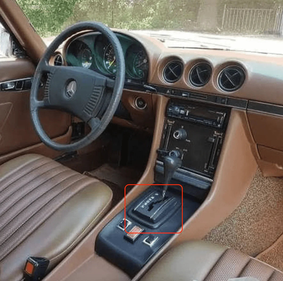 Cache Boîte de Vitesses Automatique pour Mercedes R107, W109, W114, W115, W116, W123