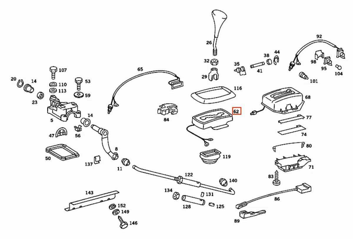 Cache Boîte de Vitesses Automatique pour Mercedes R107, W109, W114, W115, W116, W123