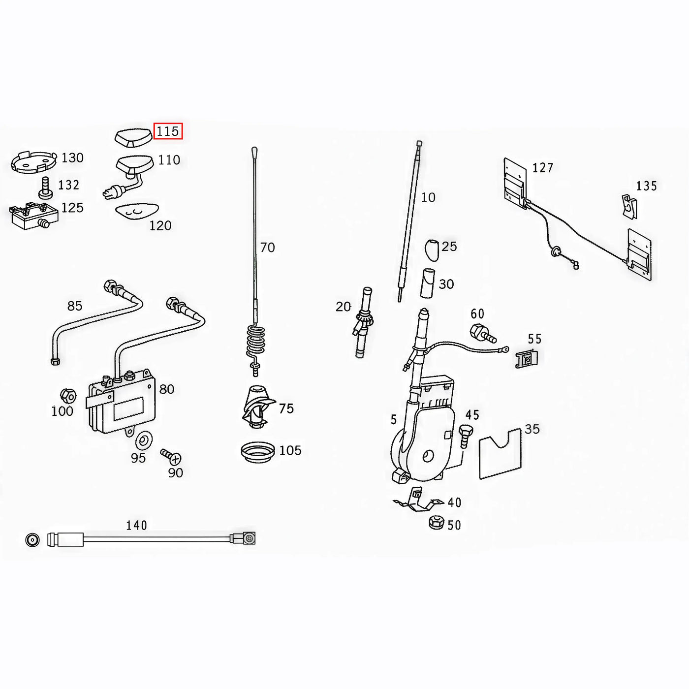 Cache Antenne GPS - Mercedes SL, SLK et CLK - Revvo
