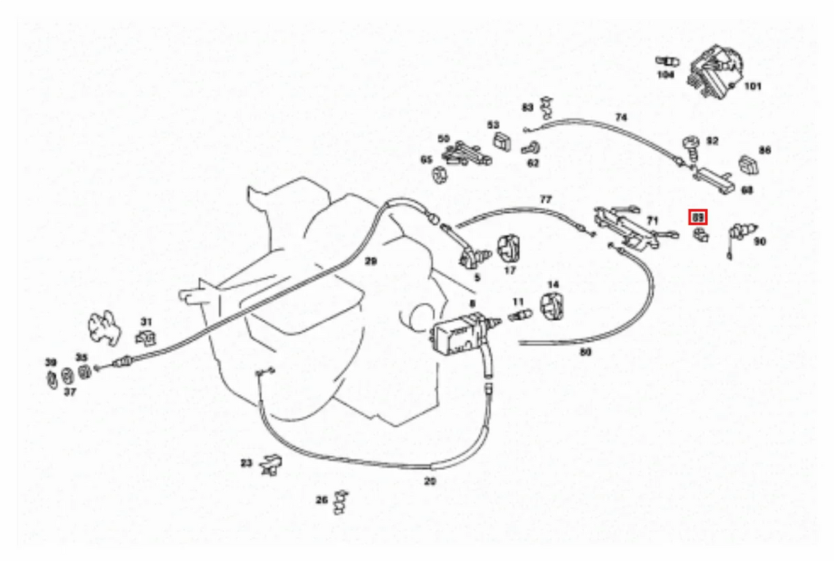 Poignée Commande de Chauffage / Ventilation pour Mercedes W123 (1976-1985)