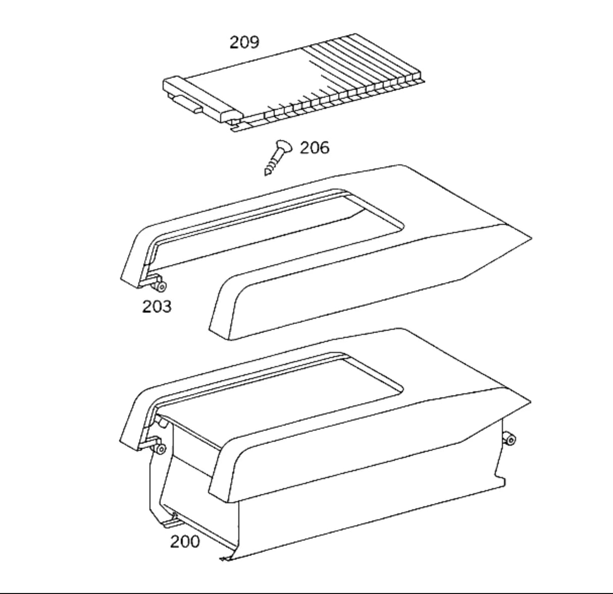 Rangement Console Centrale pour Mercedes W124 / W123 / W116 - Revvo