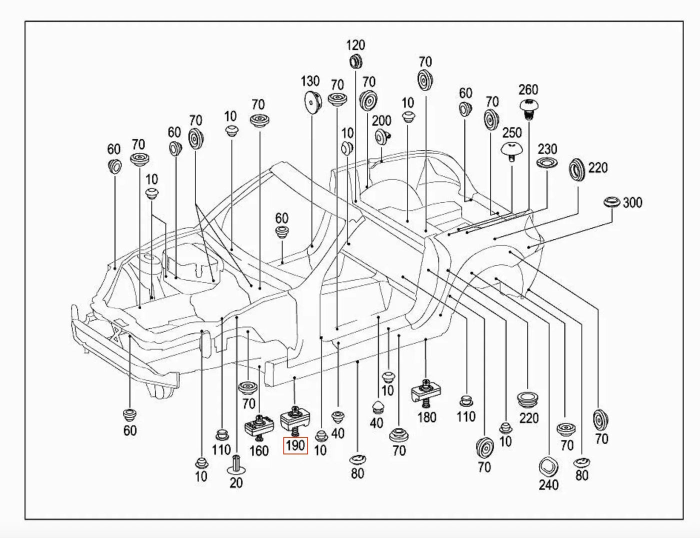 Set Patins de Levage pour Mercedes W203, W211, W209 et R171 (lot de 4) - Revvo