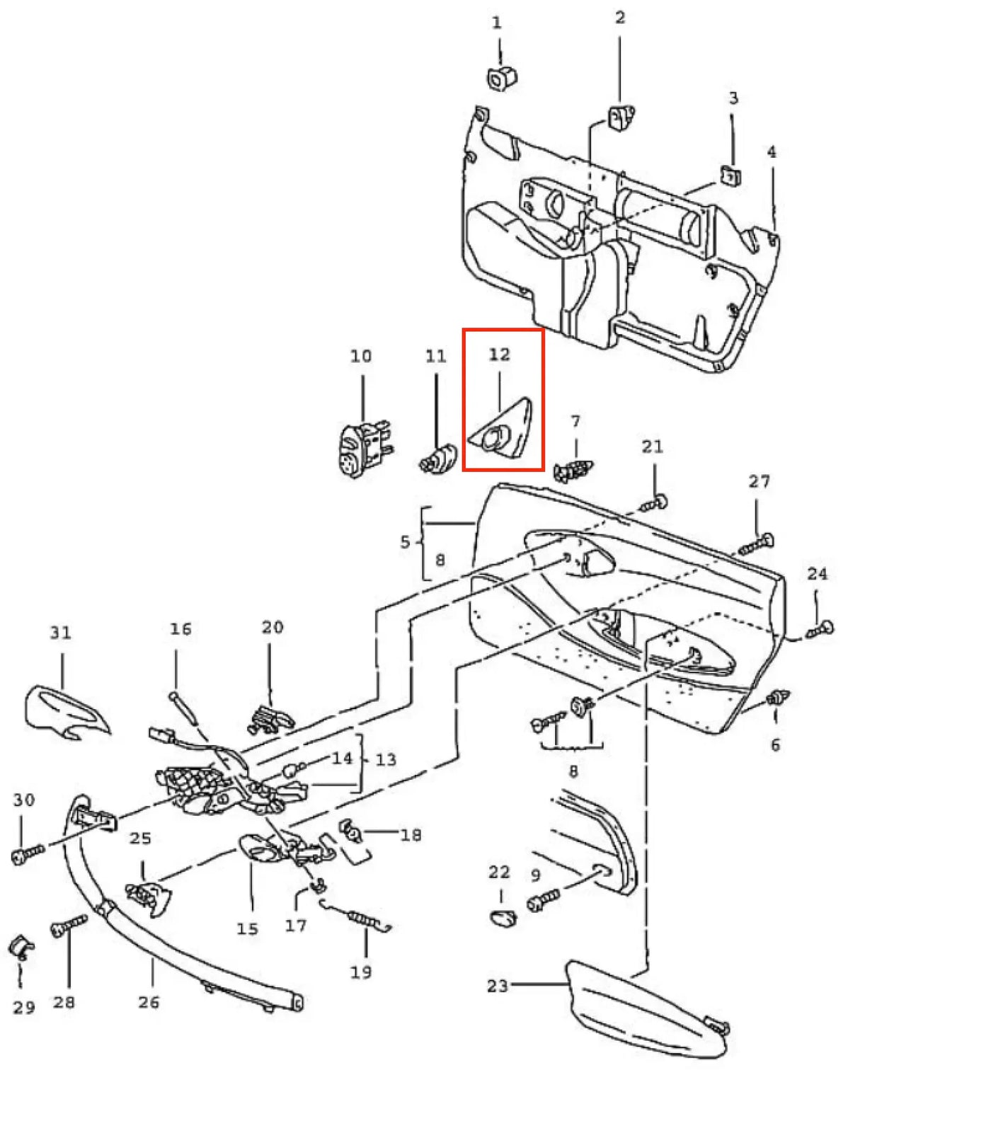 Cache Intérieur Rétroviseur - Porsche 911 (996) et Boxster (986) - Revvo