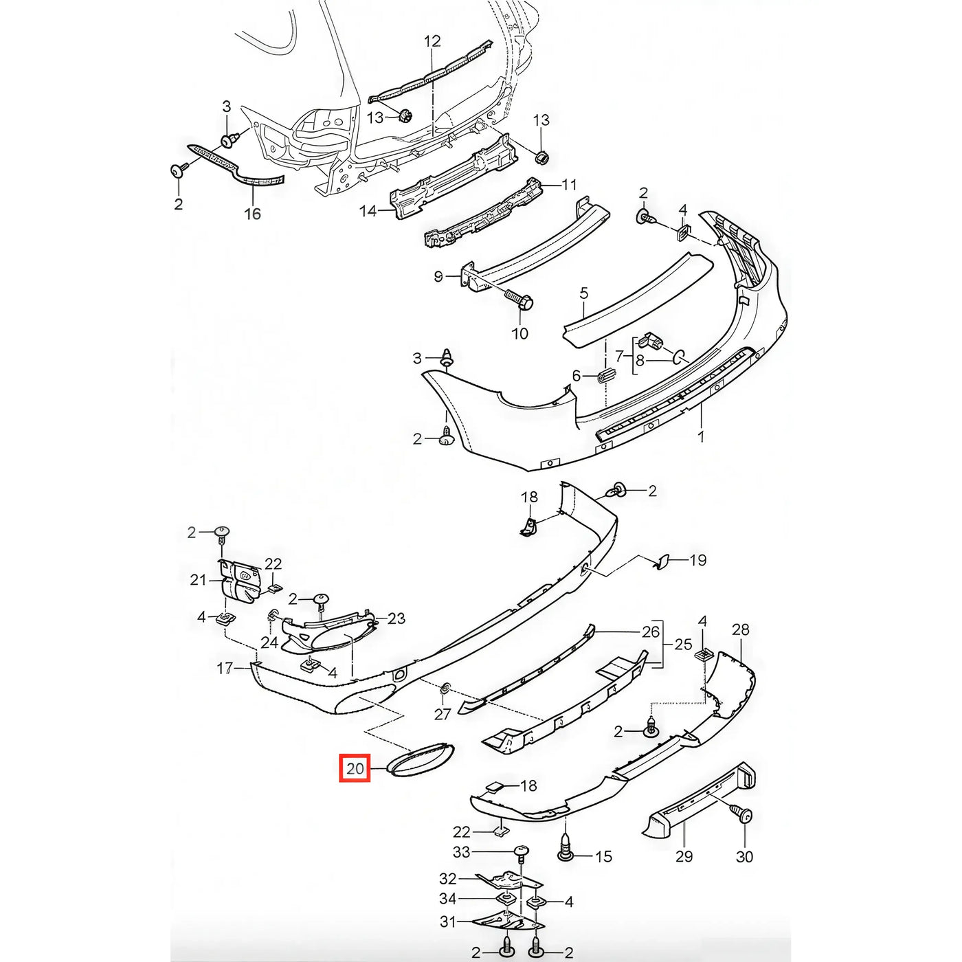 Cache Embout Échappement - Porsche Cayenne GTS - Revvo