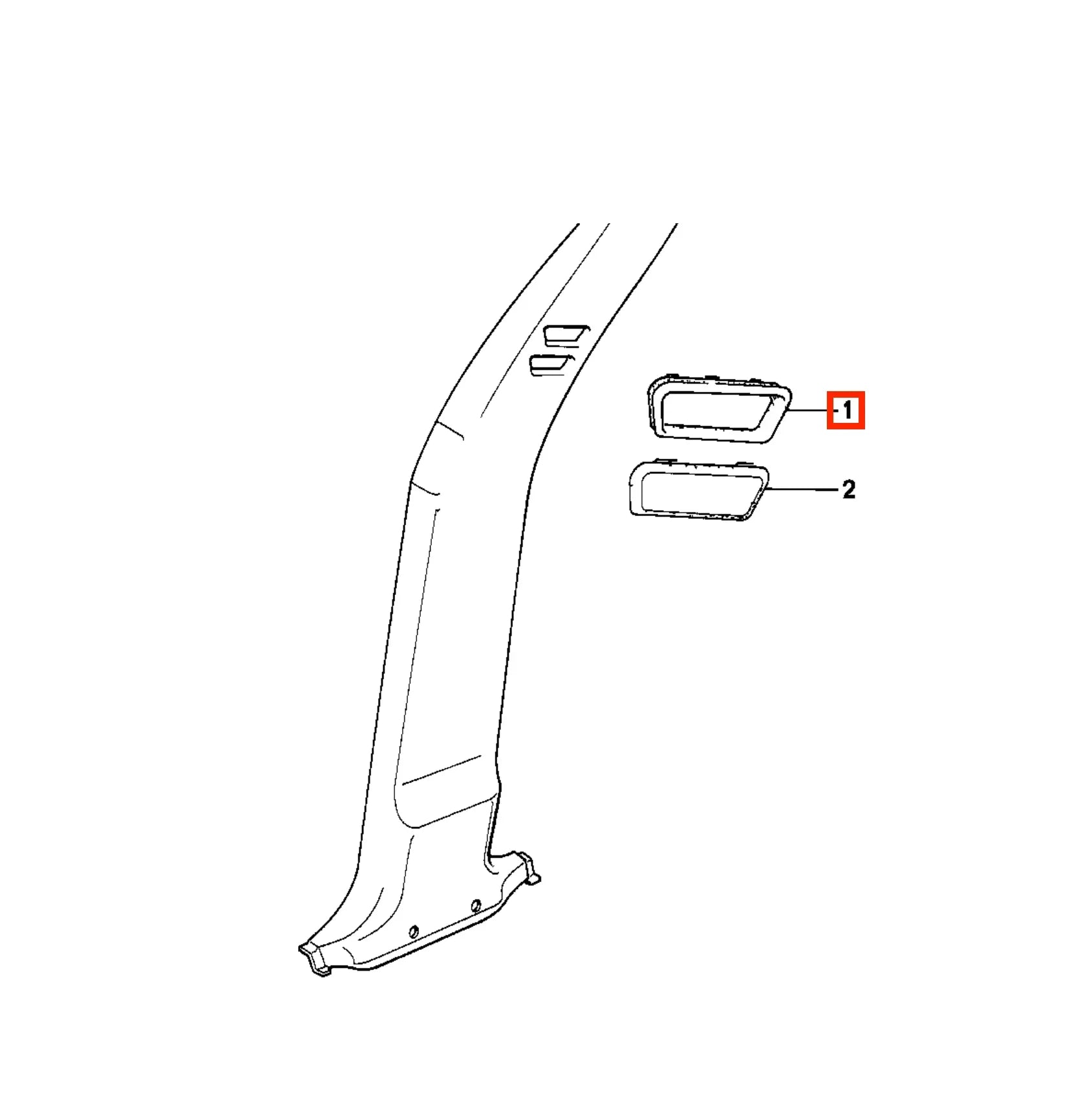 Garniture Ceinture de Sécurité de Montant de Porte pour BMW Série 7 E23 (1977-1986) - Revvo