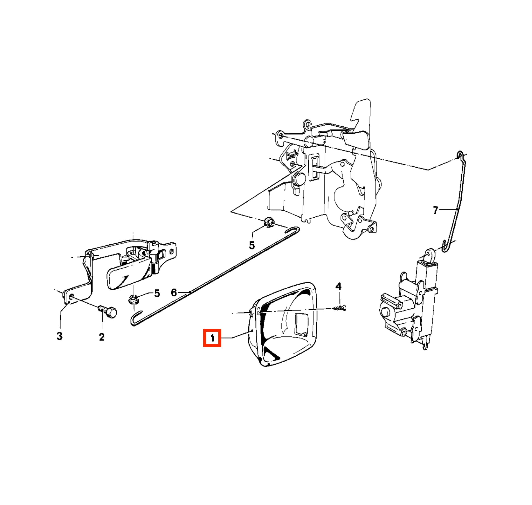 Garniture de Poignée de Porte Intérieure pour BMW Série 7 E23 (1977-1986) - Revvo