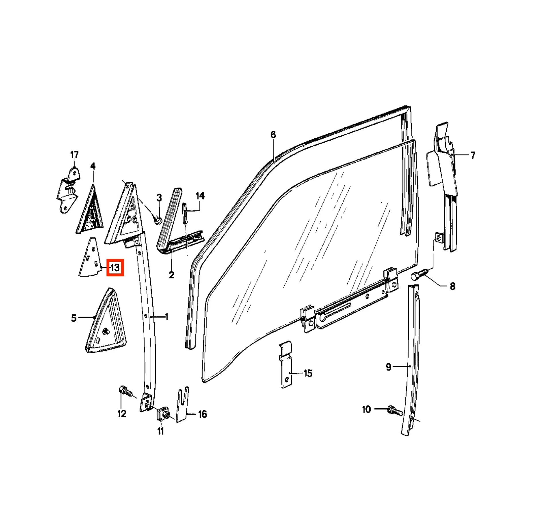 Cache Rétroviseur Latéral Intérieur pour BMW E23 (1977-1986) - Revvo