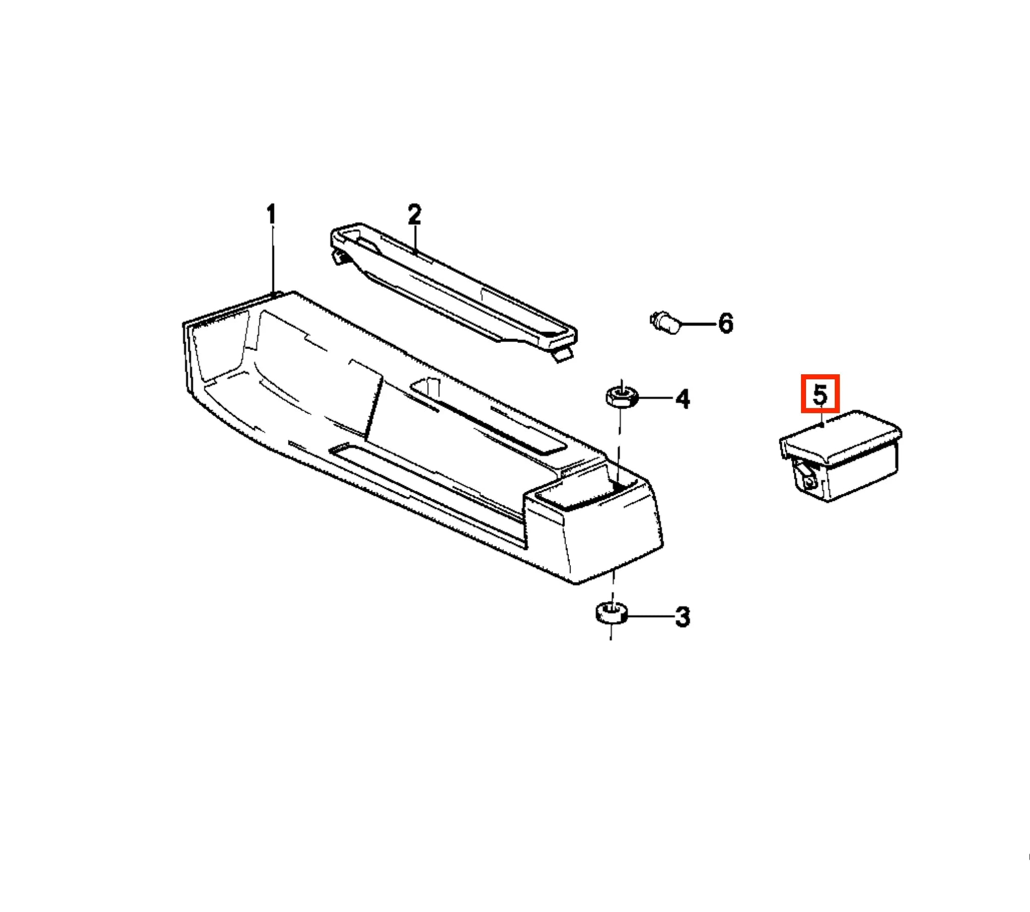 Cendrier Arrière M de Console Centrale pour BMW E30 et E24 - Revvo