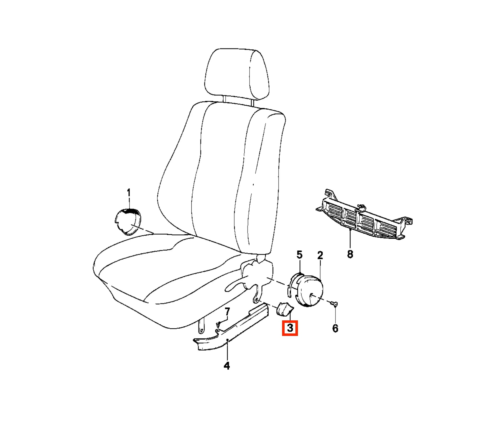 Garniture de Siège Avant Recaro pour BMW E30 et E24 - Revvo