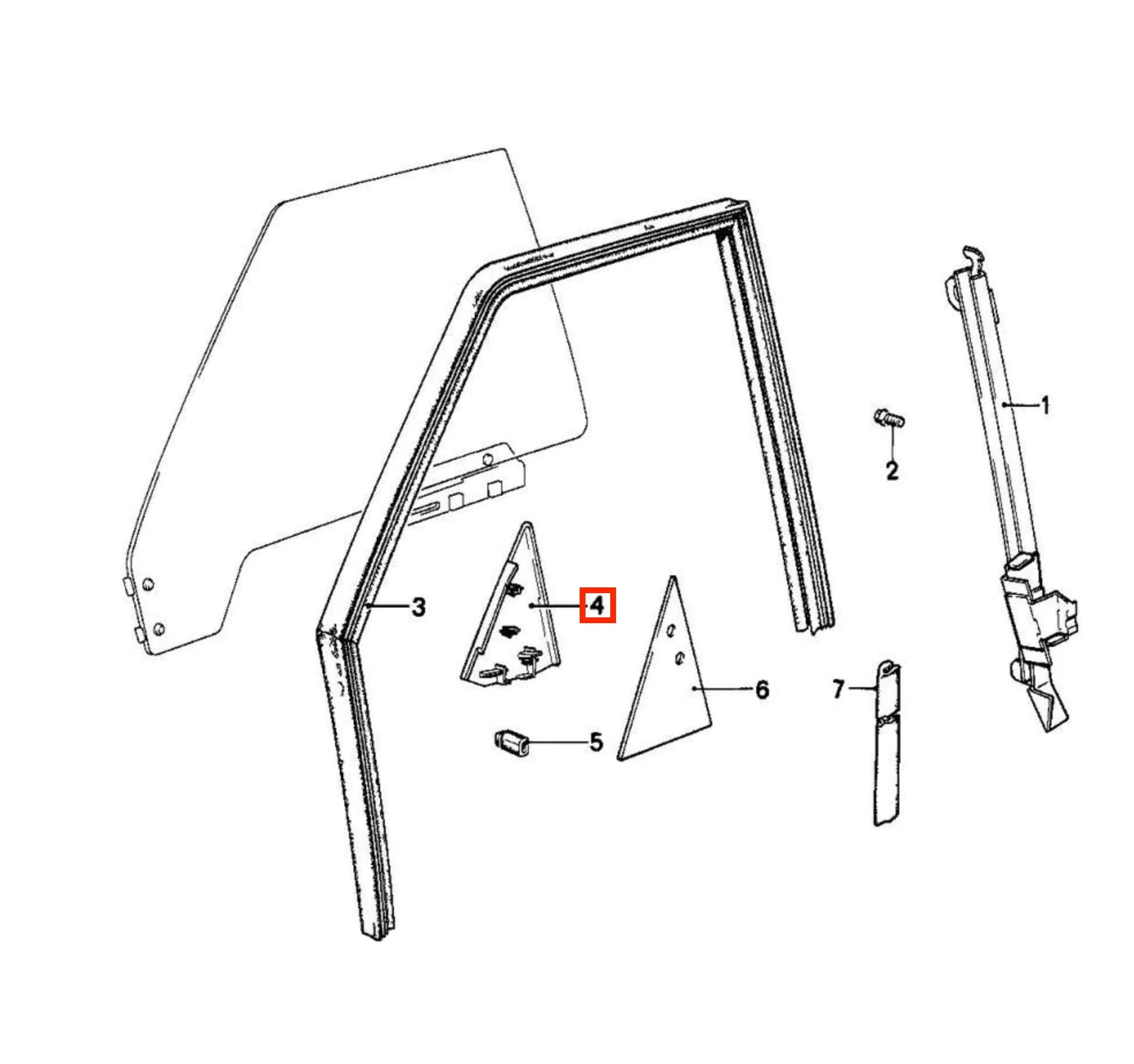 Cache Intérieur de Rétroviseur Latéral pour BMW Série 5 E28 (1981-1988) - Revvo