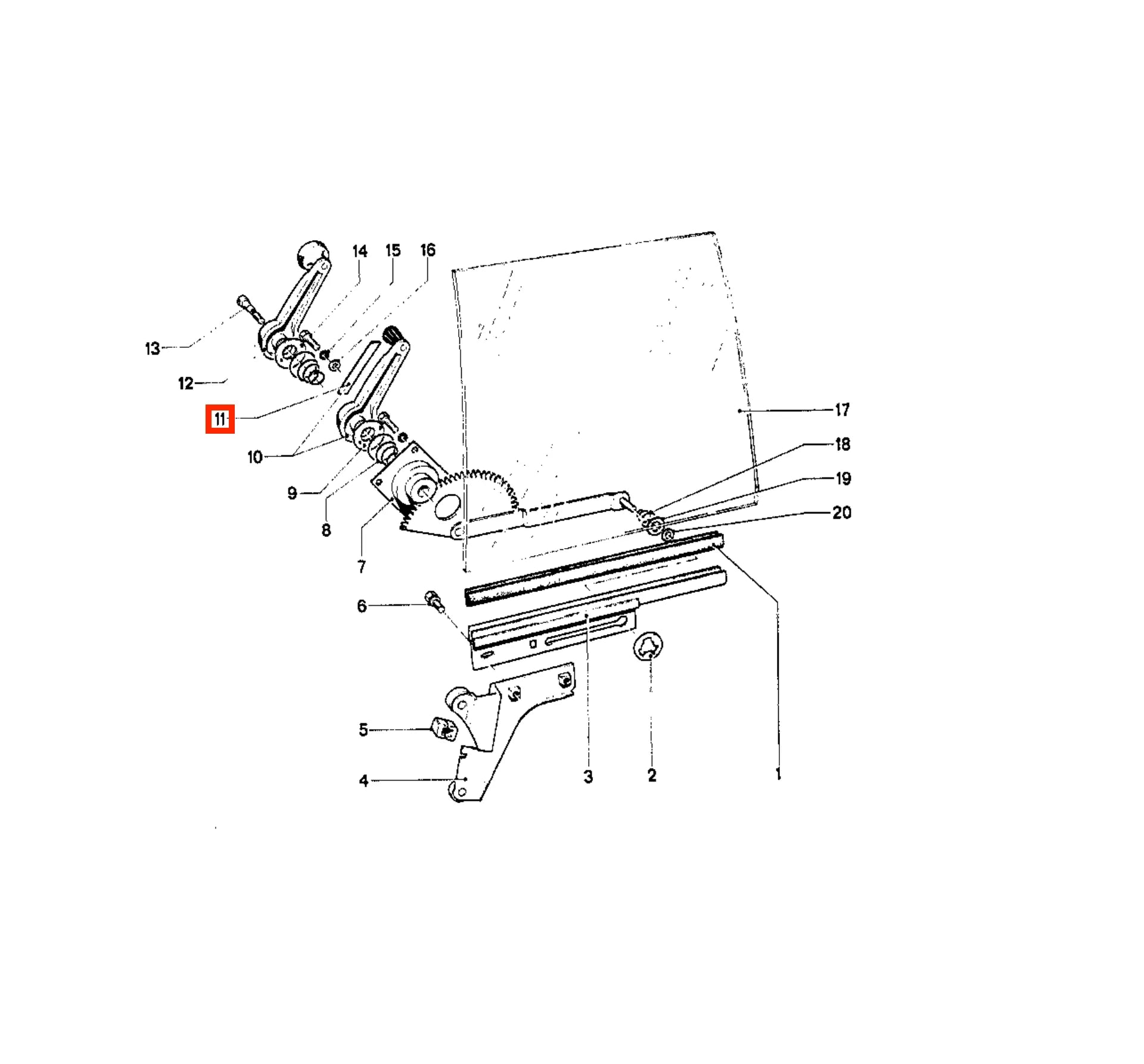 Garniture Manivelle Lève-Vitre pour BMW E3, E9 et E12 - Revvo