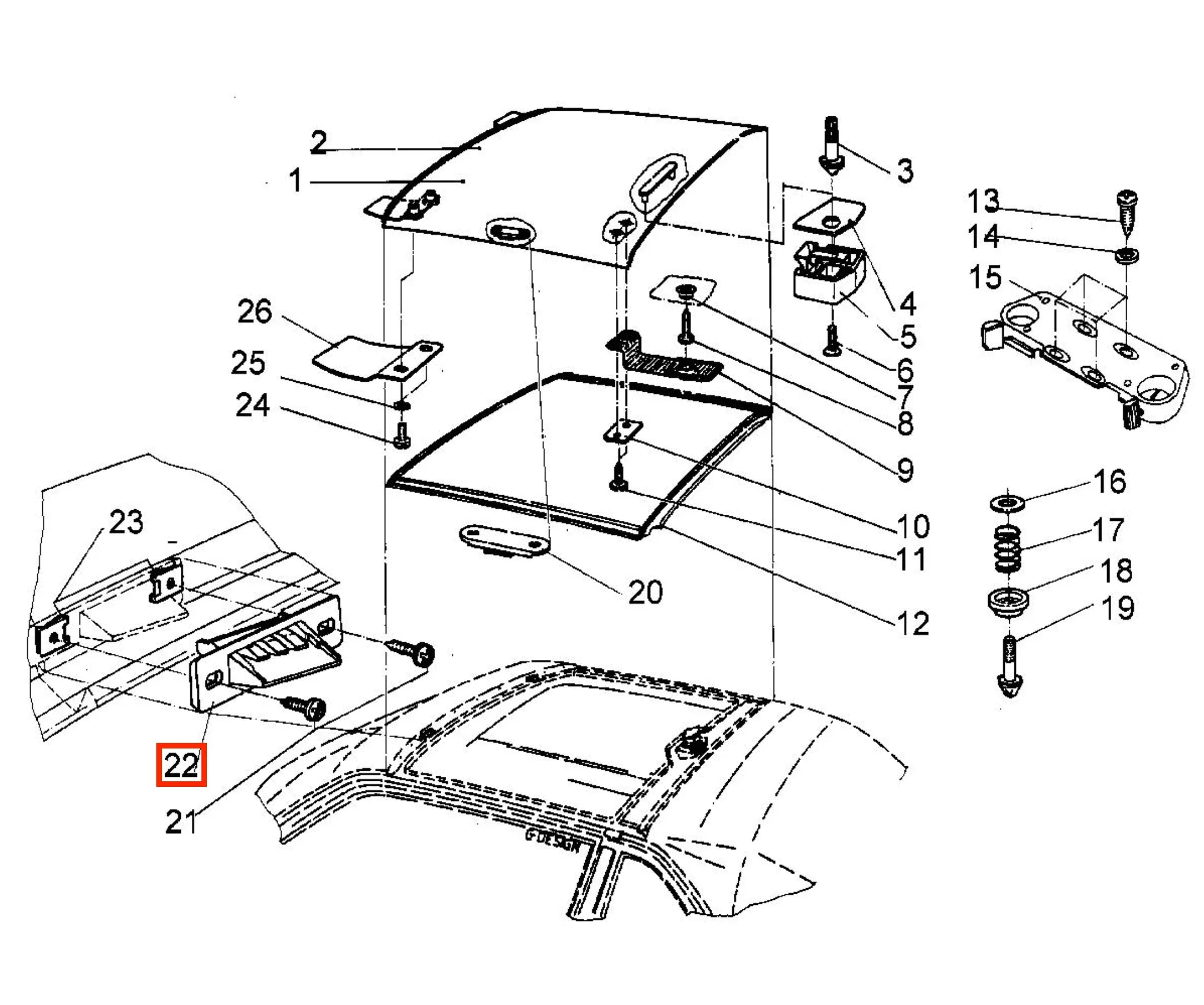 Support Hardtop pour BMW Série 3 E30 Baur (1985-1991) - Revvo
