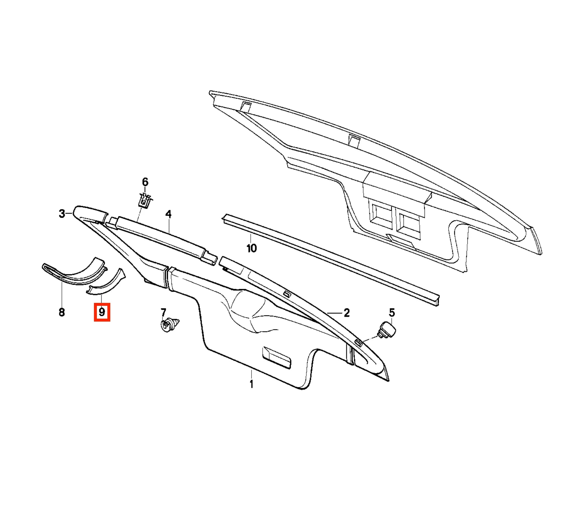Cache Charnière de Porte de Coffre pour BMW E30 Touring (1987-1994) - Revvo