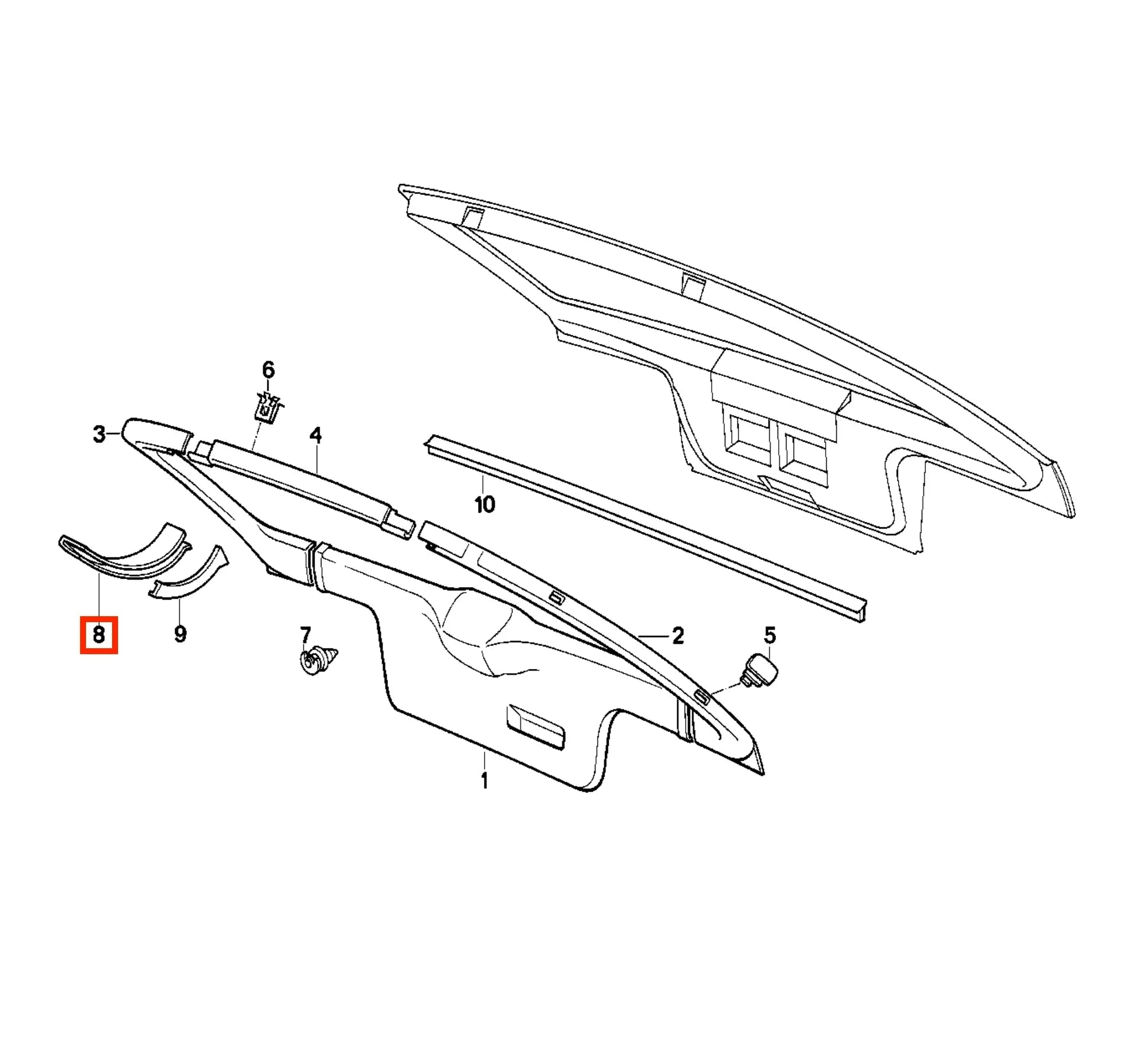 Garniture Charnière de Porte de Coffre pour BMW E30 Touring (1987-1994) - Revvo