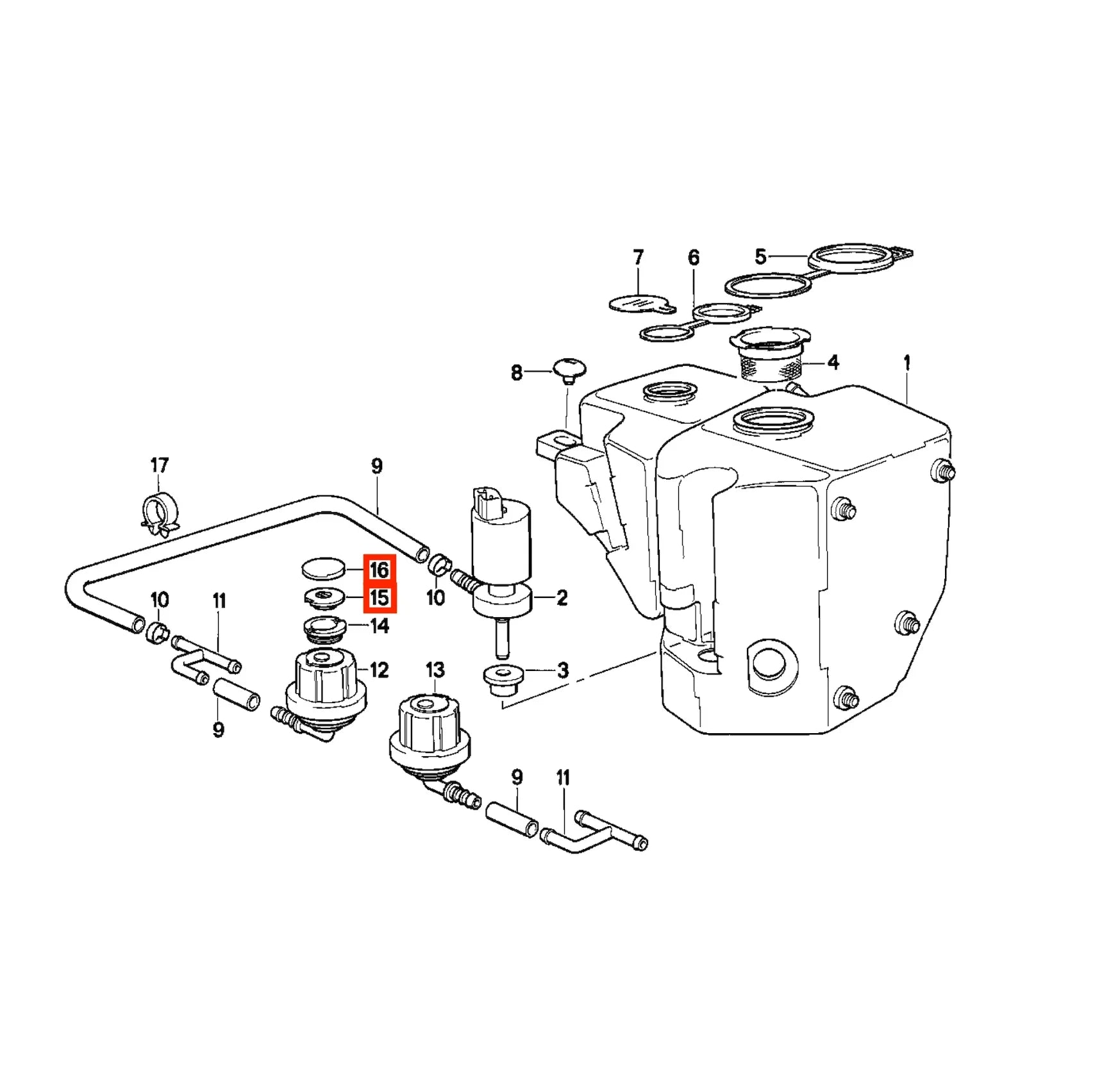 Cache Lave-Phare avec Support pour BMW Série 8 E31 (1989-1999) - Revvo