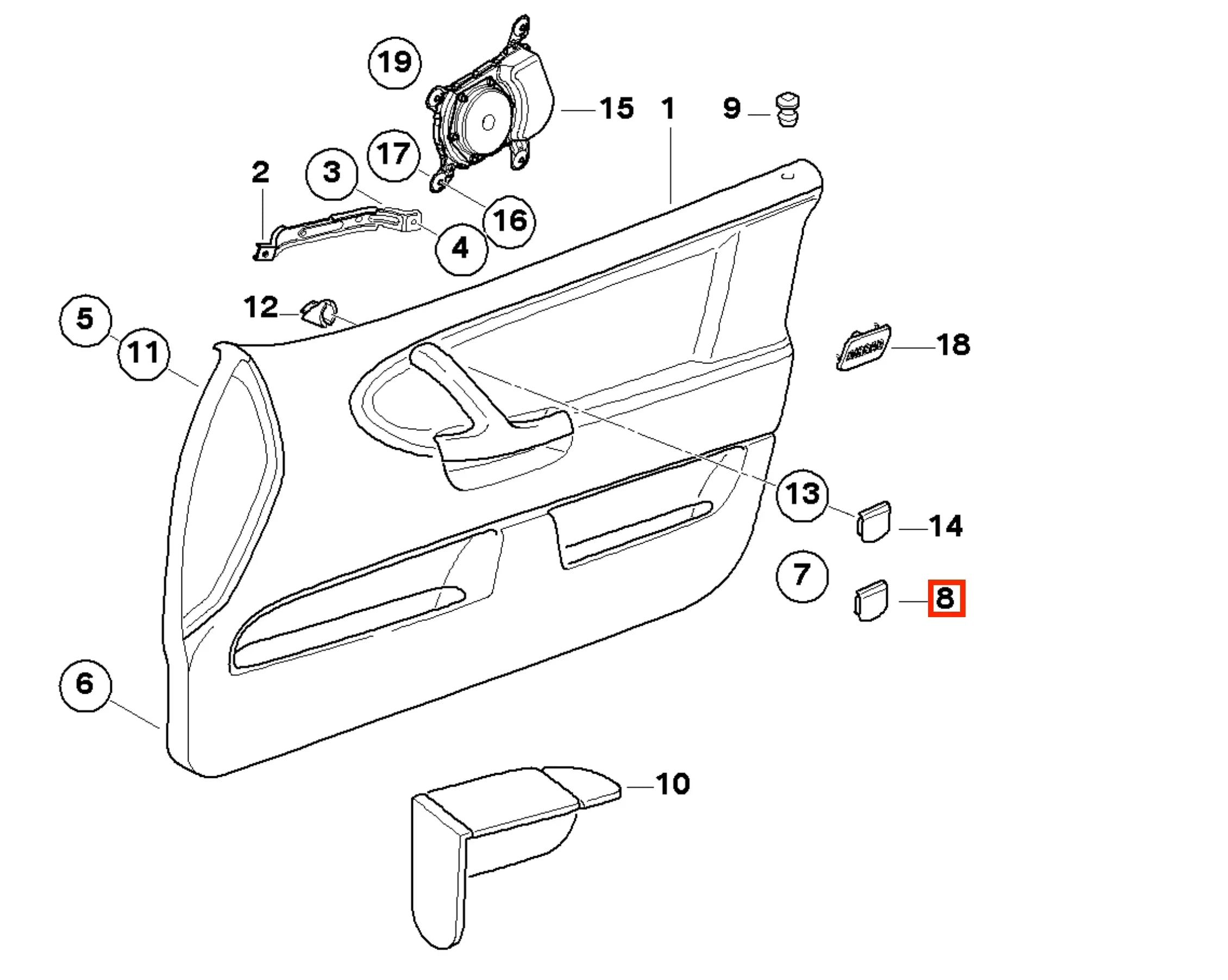 Cache-Vis de Panneau de Porte pour BMW E36 (1990-2000) - Revvo