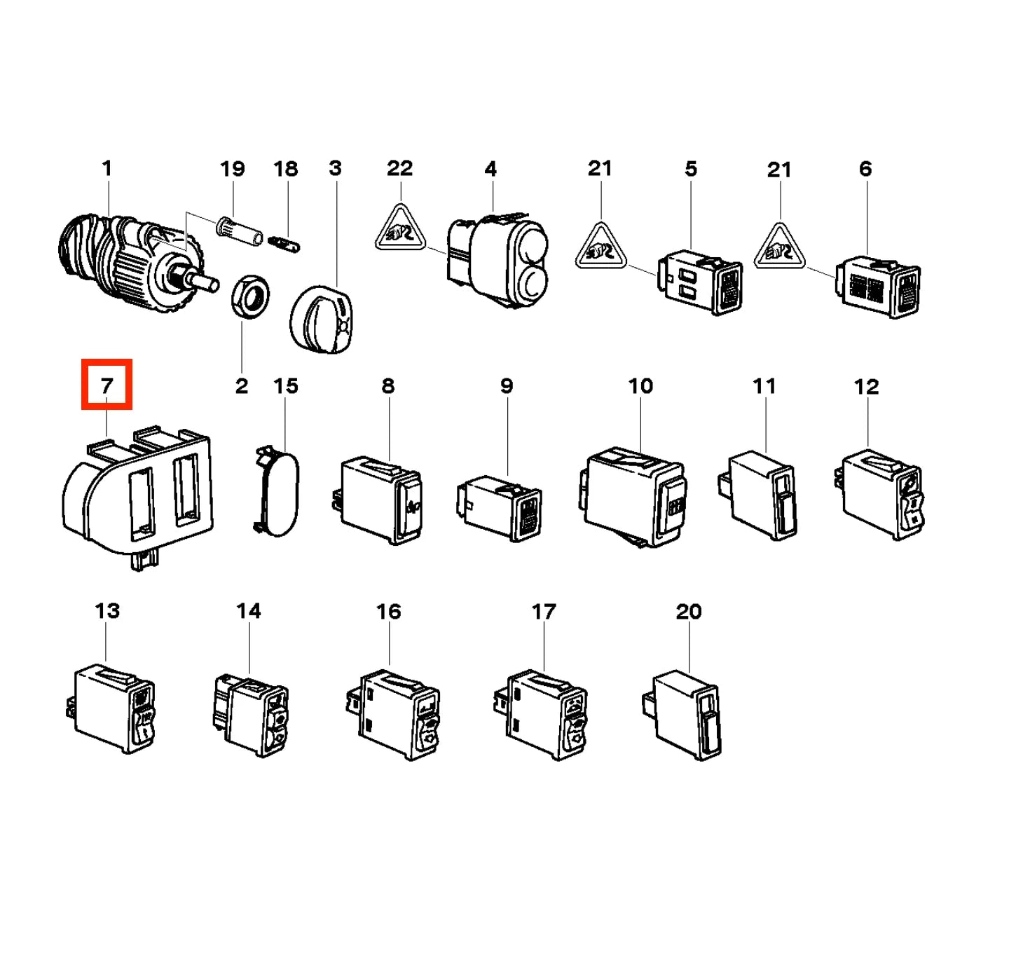 Garniture de Boutons de Phares pour BMW E36 (2 boutons) - Revvo