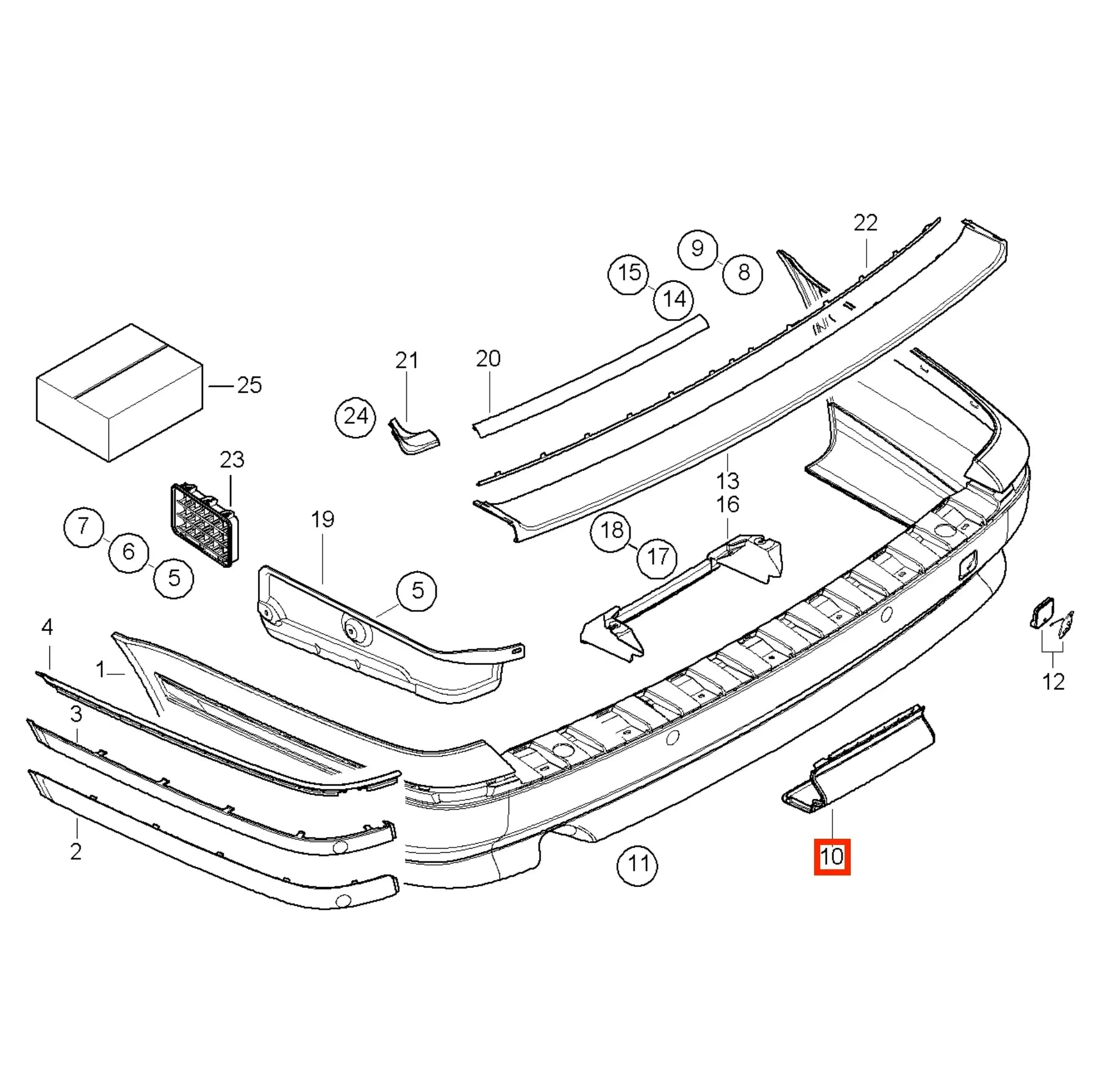 Cache Crochet d'Attelage pour BMW Série 5 E39 (1995-2004) - Revvo