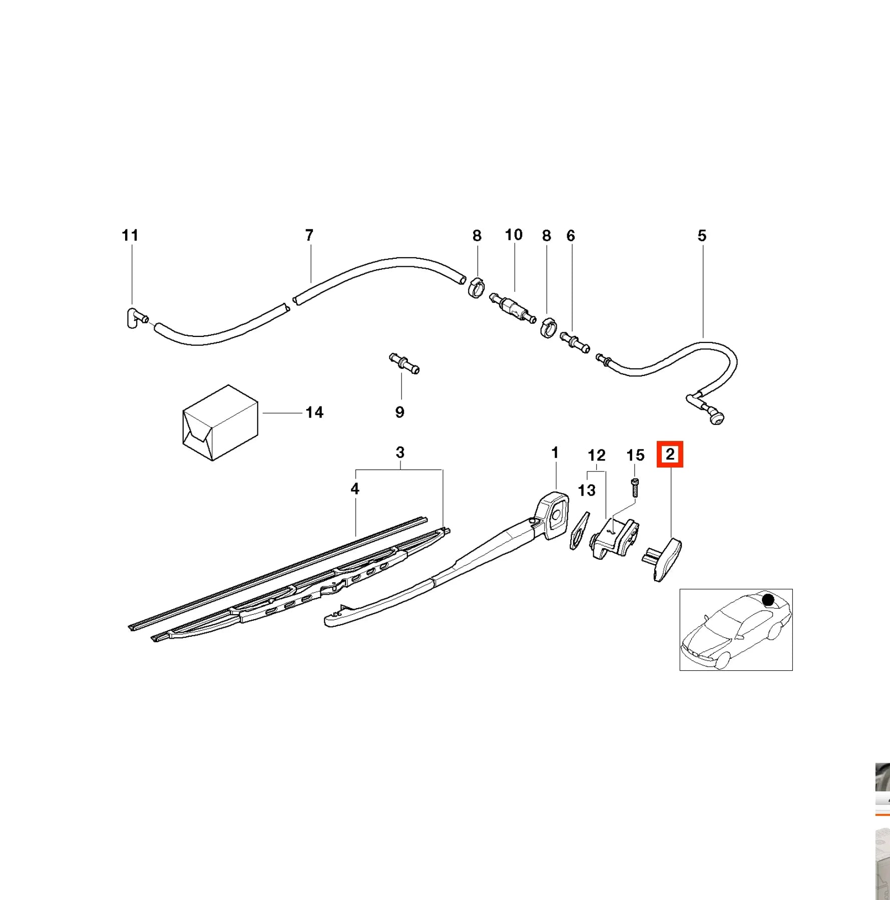 Cache Poignée de Lunette Arrière pour BMW E39 Touring (1997-2004) - Revvo