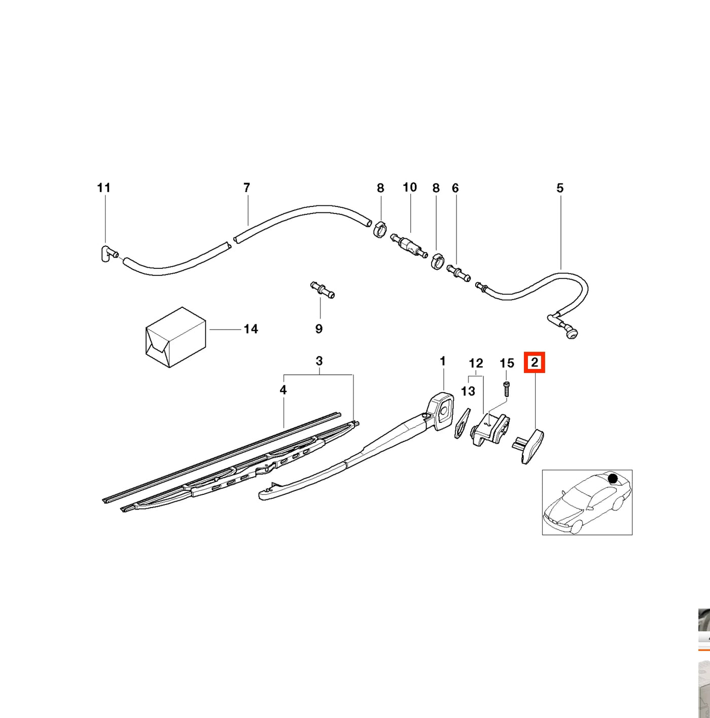 Cache Poignée de Lunette Arrière pour BMW E39 Touring (1997-2004) - Revvo