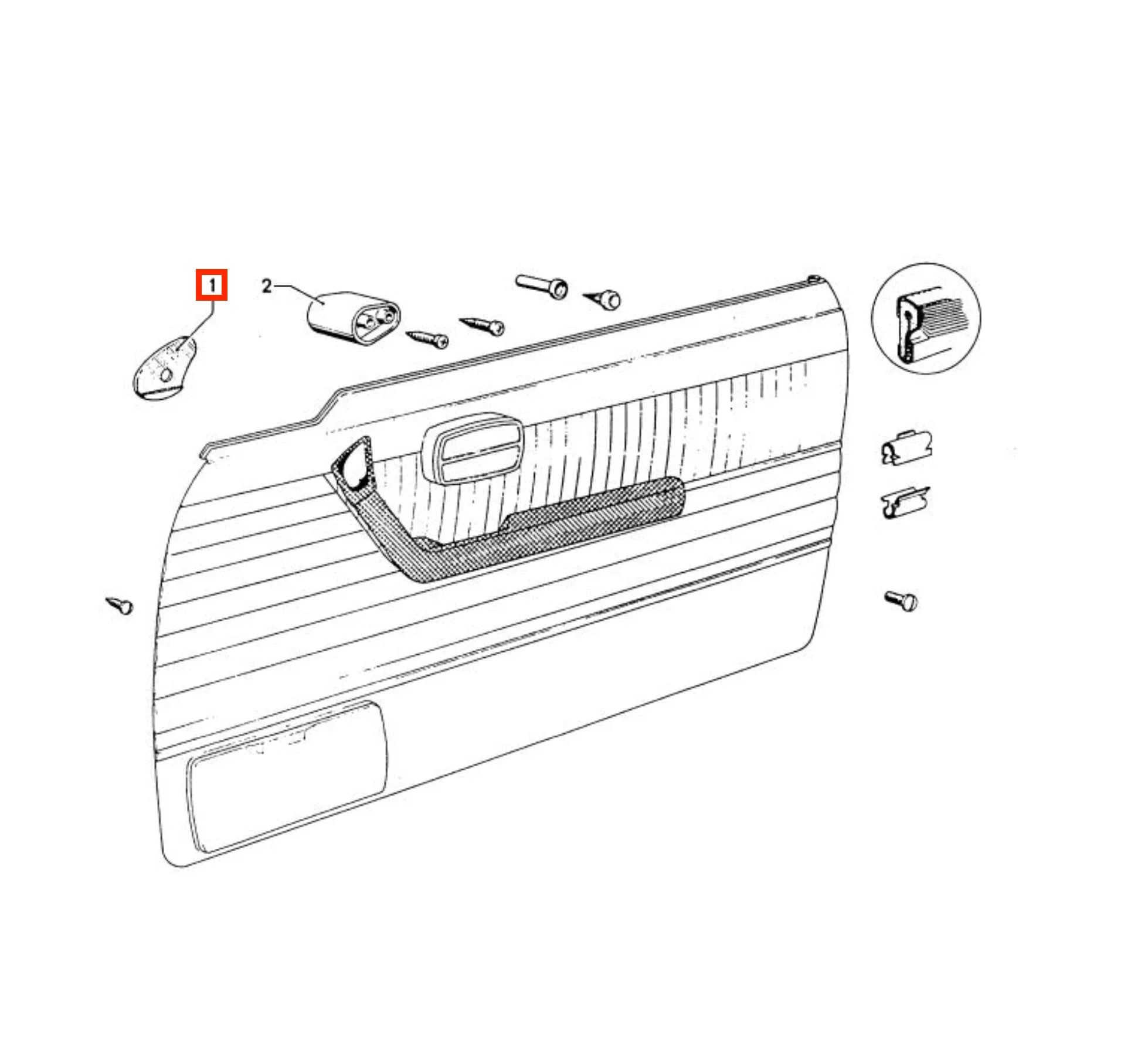 Entretoise Chromée de Support Accoudoir de Porte pour BMW E9 (1968-1975) - Revvo