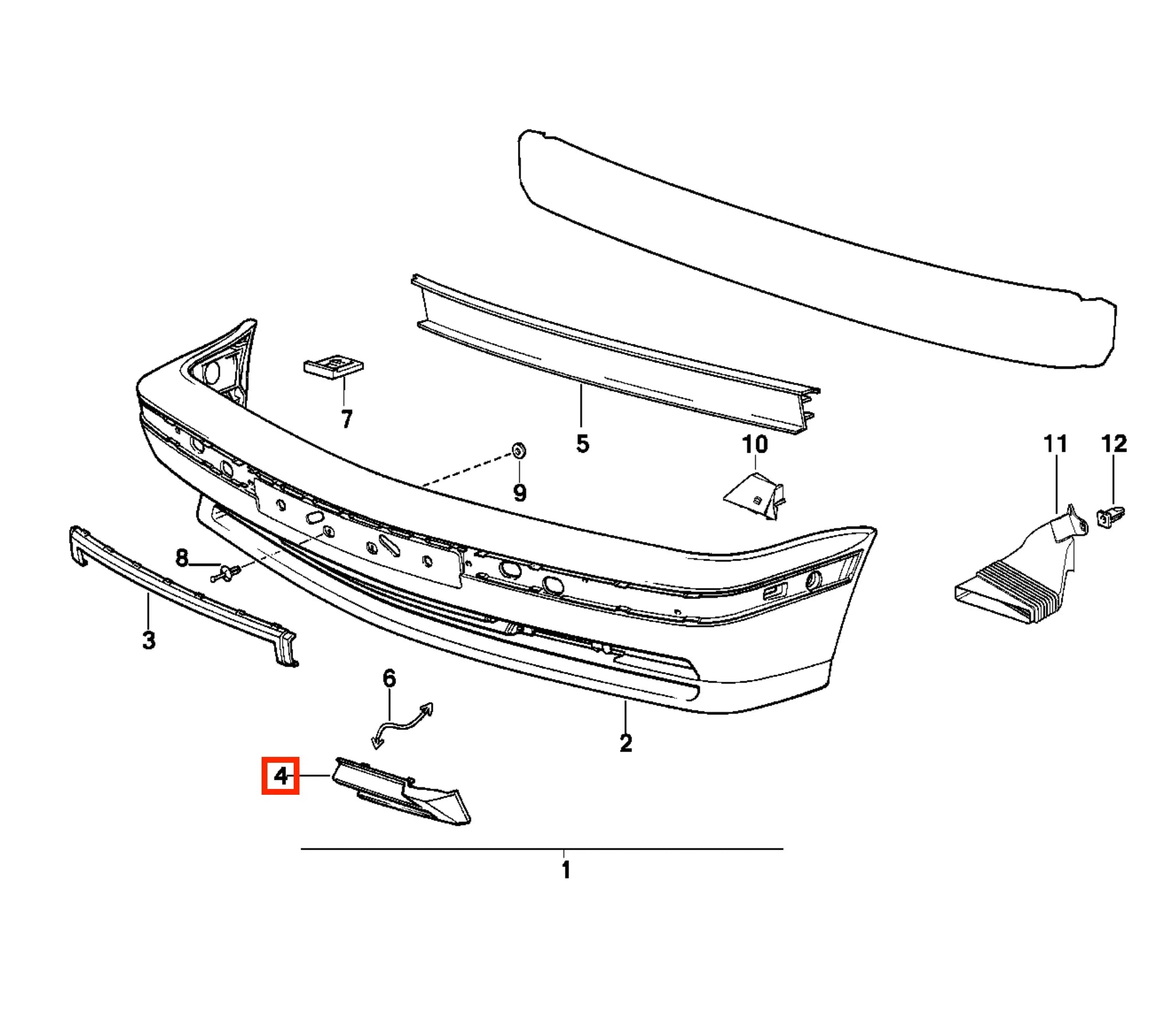 Cache de Pare-Choc Avant pour BMW M5 E34 (1991-1996) - Revvo
